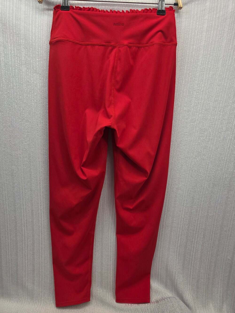 Aralina Red Ruffle Waist Athletic Leggings Size M
